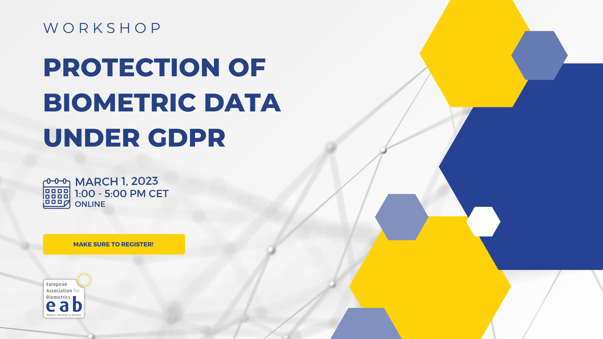 [Illustration] Banner on Workshop on Protection of Biometric Data Under GDPR