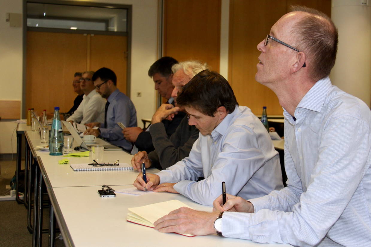 [Photo] Part of the jury of the EAB Research Award 2017: (f.r.t.l.) Tom Kevenaar, Jean-Christophe Fondeur, Josef Kittler, Javier Ortega Garcia, Martin Olsen